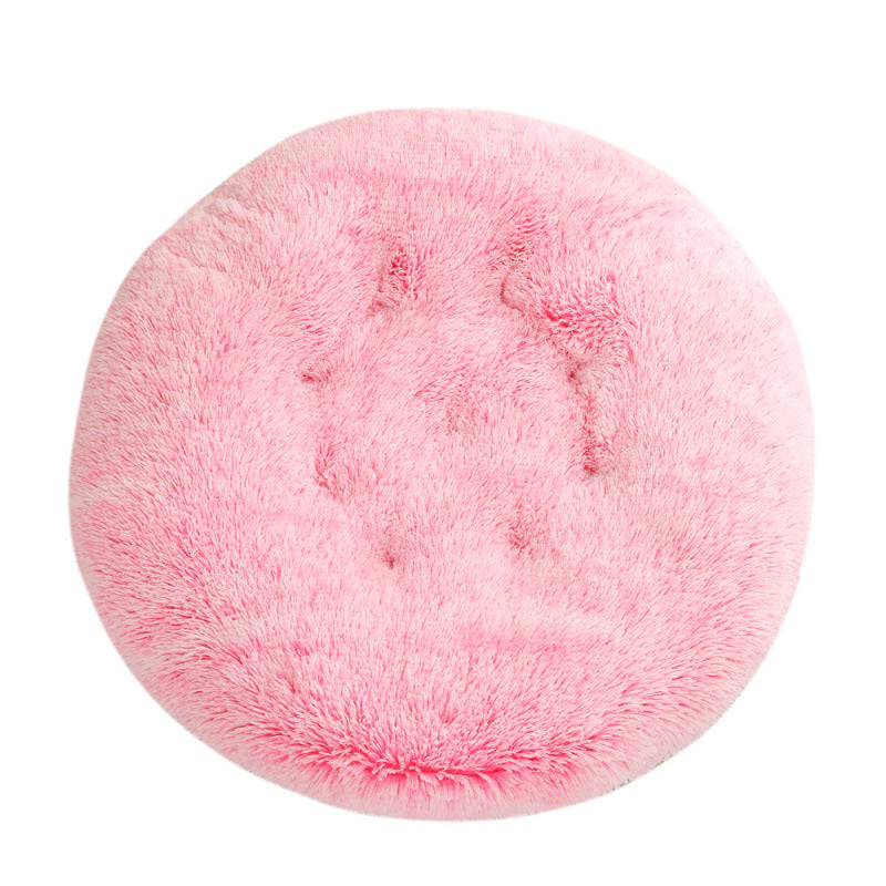 Round Plush Warm Pet Sleep Bed House