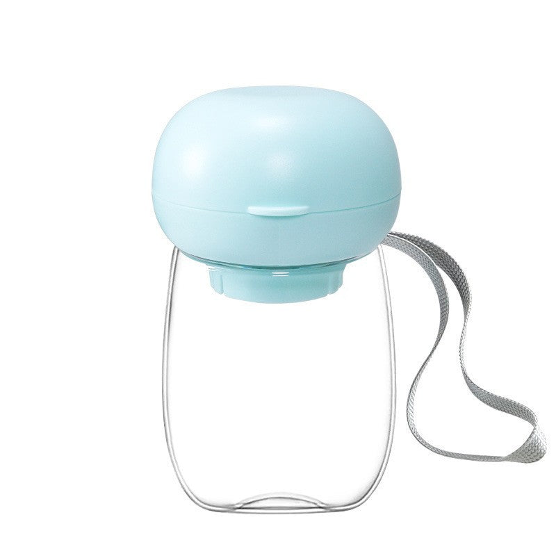 Portable Pet Travel Water Bottle Feeding Cup With Lanyard