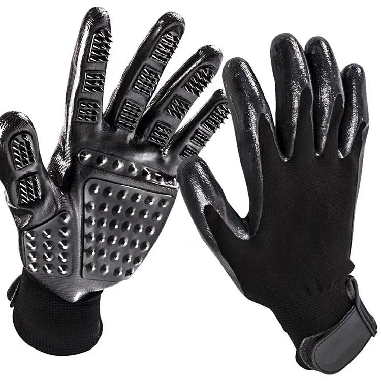Pet Grooming Glove Hair Removal Massage Brush Tool