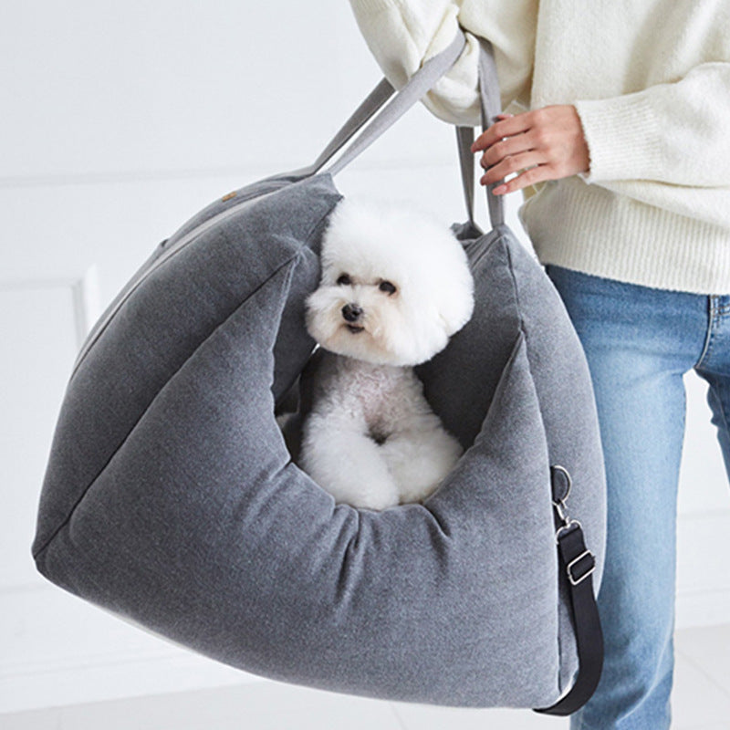 Pet Waterproof Portable Car Seat Carrier Basket Breathable Mesh