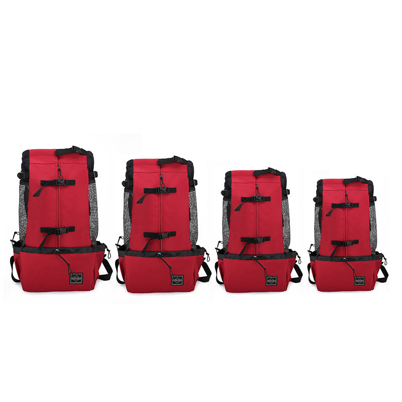 Pet Double Shoulder Backpack Portable Travel Carrier