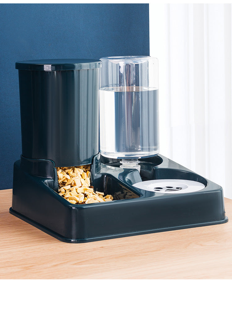 Pet Automatic Combined Food And Water Feeding Bowl Device