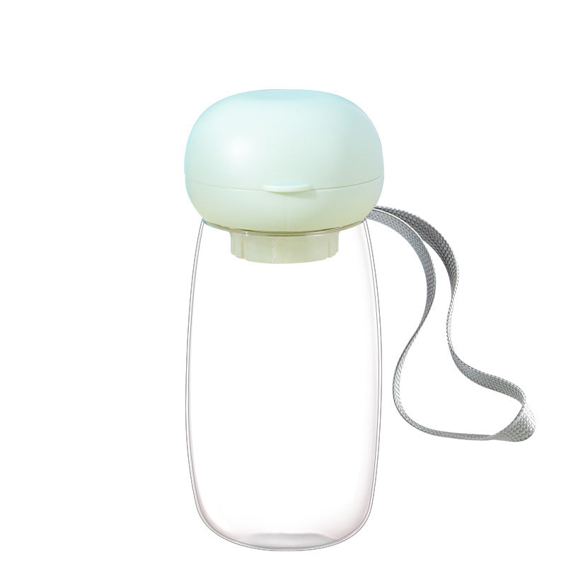 Portable Pet Travel Water Bottle Feeding Cup With Lanyard