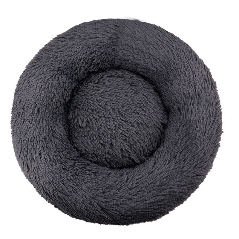 Machine Washable Plush Round Pet Bed