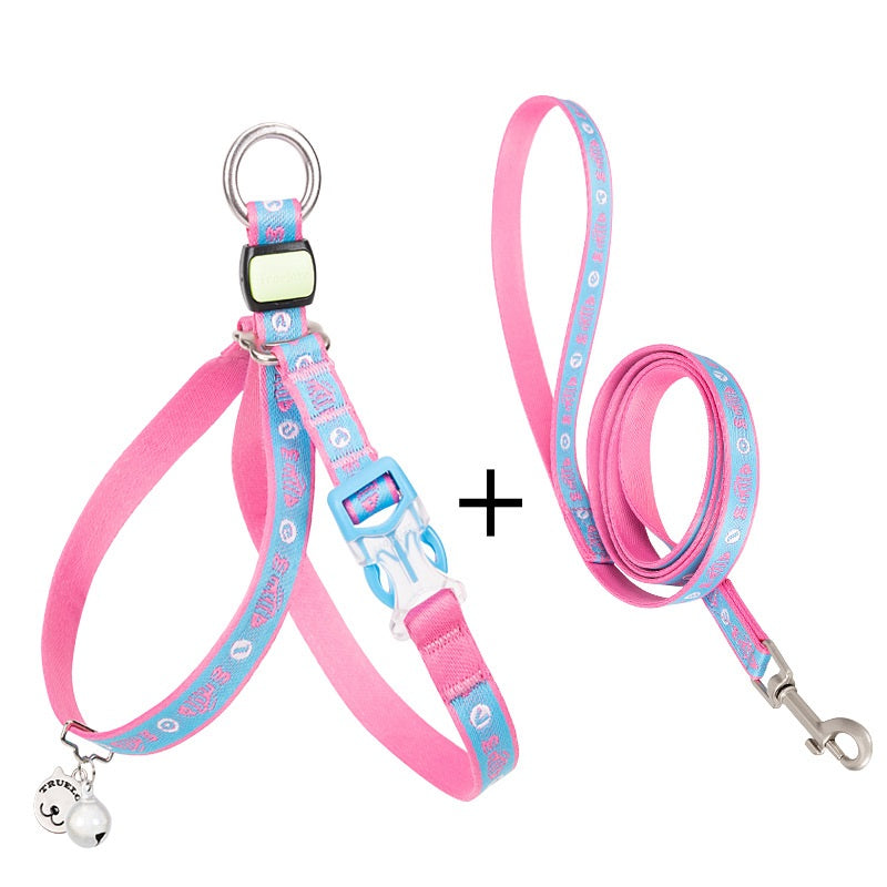Pet Bell Chest Strap Vest Leash Harness Package Rope