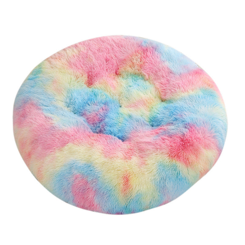 Round Plush Warm Pet Sleep Bed House