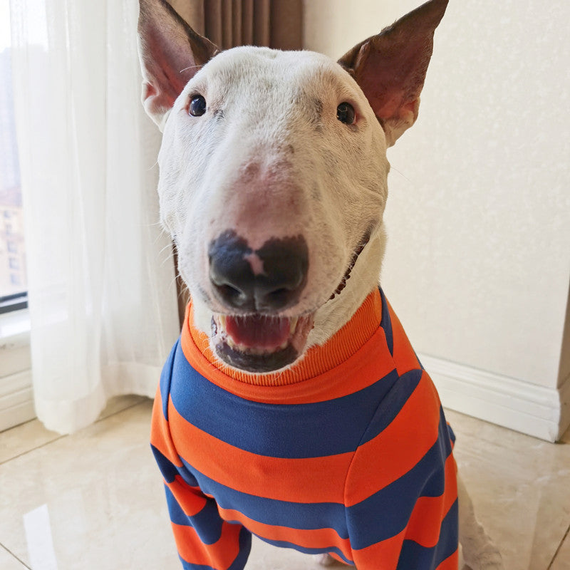 Cute Striped Pet T Shirt Fashionable Simple Comfort Wear