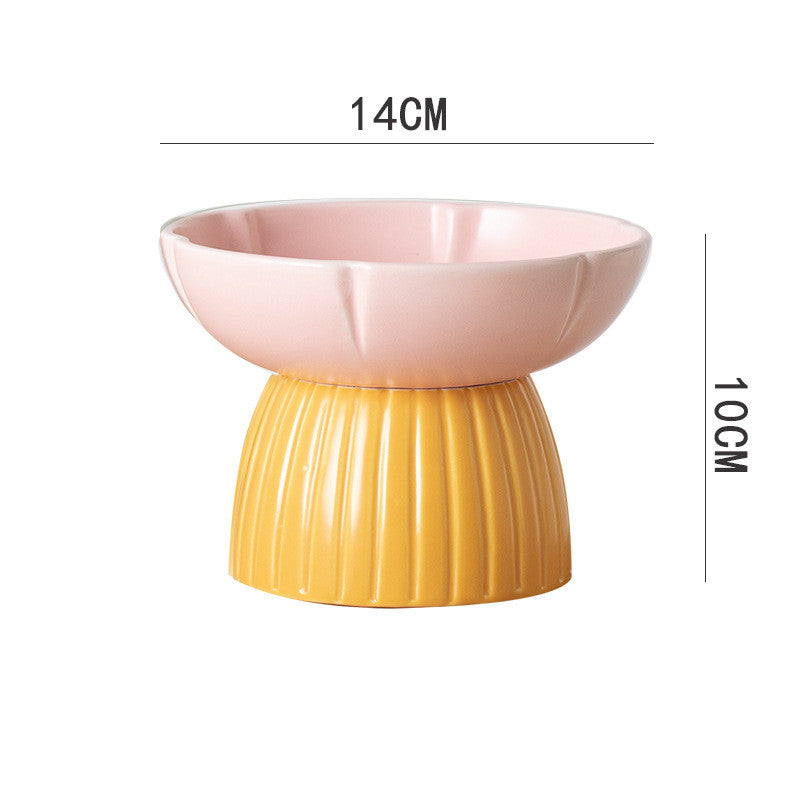 Pet Candy Color Ceramic Feeding Bowl