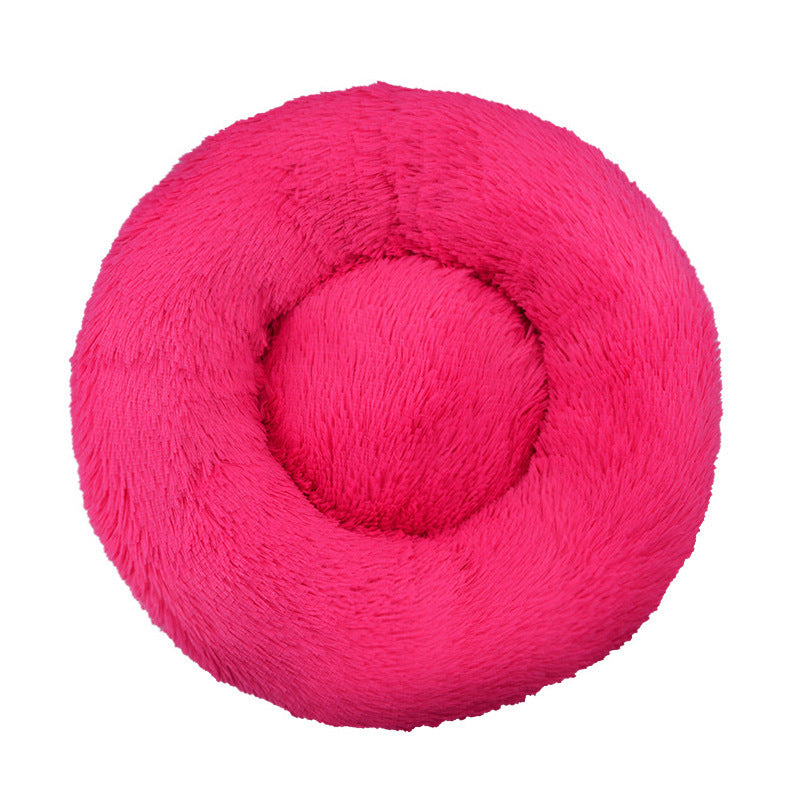 Machine Washable Plush Round Pet Bed