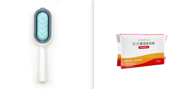 Pet Dematting Grooming Comb Brush With Cleaning Tank