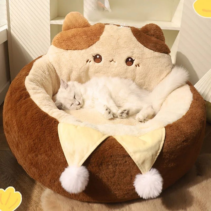 Round Warm Soft Pet Sofa Bed Cushion