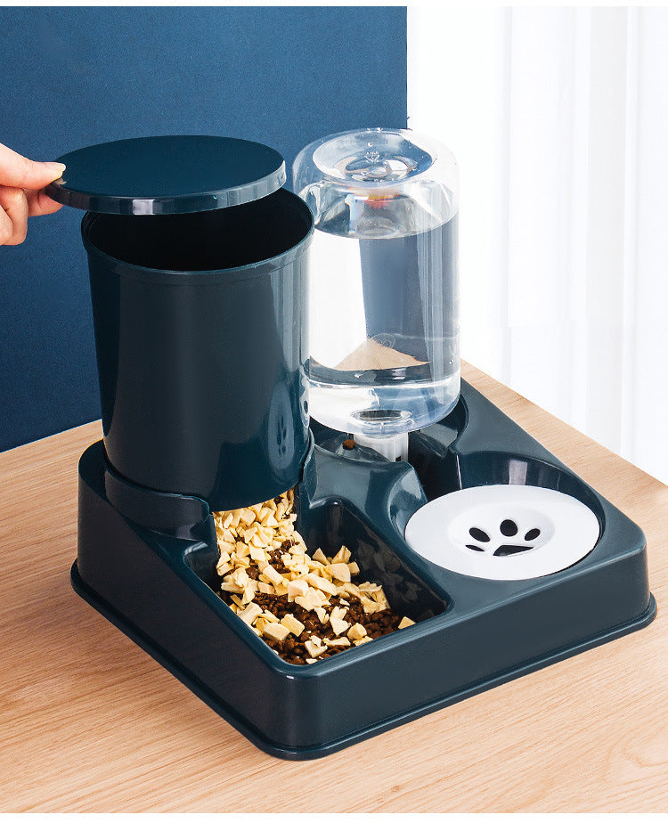 Pet Automatic Combined Food And Water Feeding Bowl Device