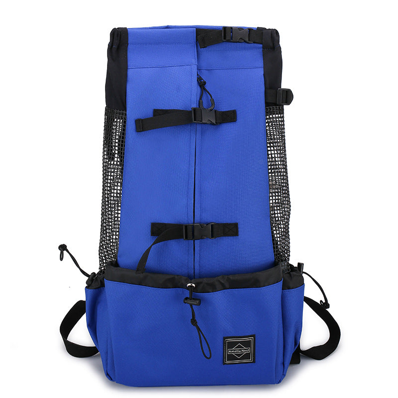 Pet Double Shoulder Backpack Portable Travel Carrier
