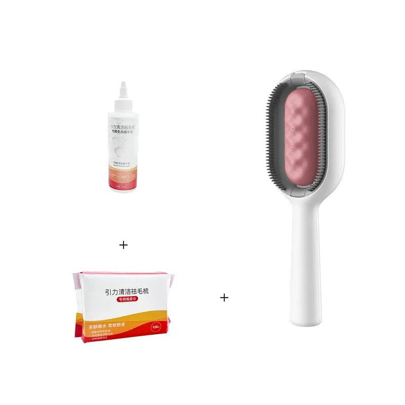 Pet Dematting Grooming Comb Brush With Cleaning Tank