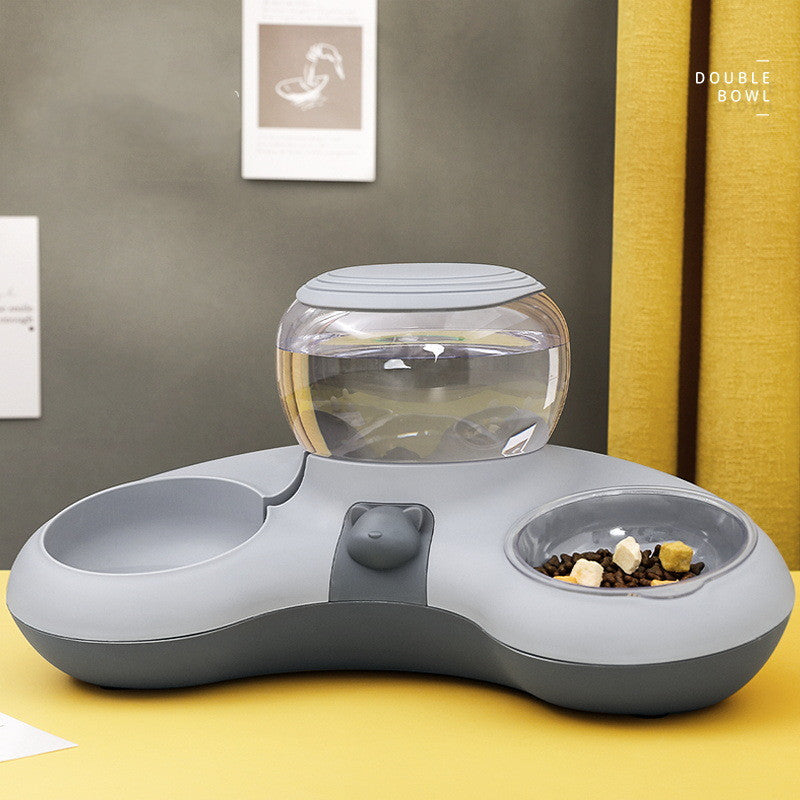 Crescent Automatic Pet Double Feeding And Drinking Bowl
