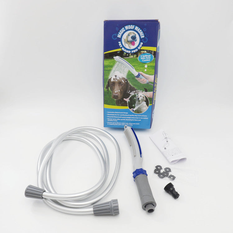 Pet Shower Bath Brush With Water Hose Cleaning Tool