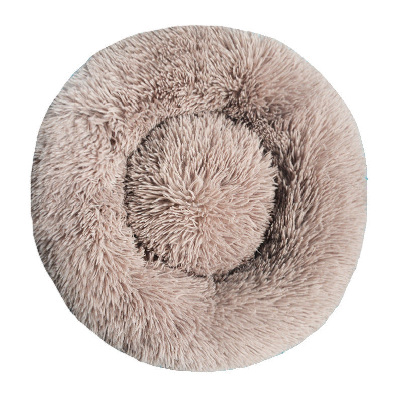 Machine Washable Plush Round Pet Bed