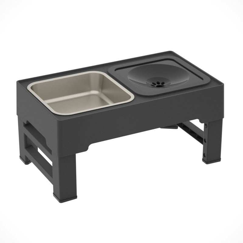 Adjustable Stainless Steel Pet Double Feeding Bowl Stand