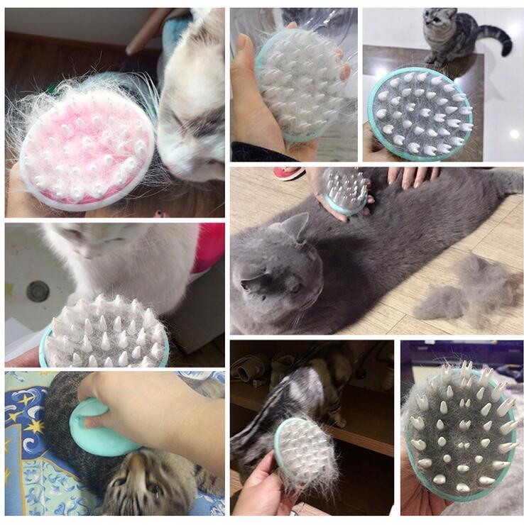 Comfortable Pet Bath Massage Brush Grooming Cleaning Tool