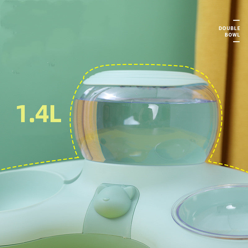 Crescent Automatic Pet Double Feeding And Drinking Bowl