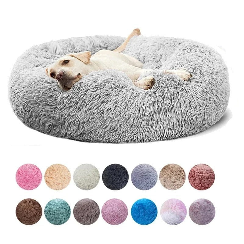 Machine Washable Plush Round Pet Bed
