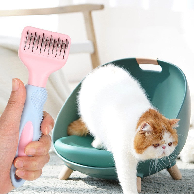 Pet Stainless Steel Grooming Knot Comb Brush Tool
