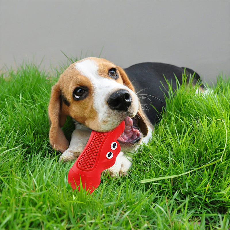 Vocal Rugby Natural Rubber Teething Bite Resistant Pet Chew Toy