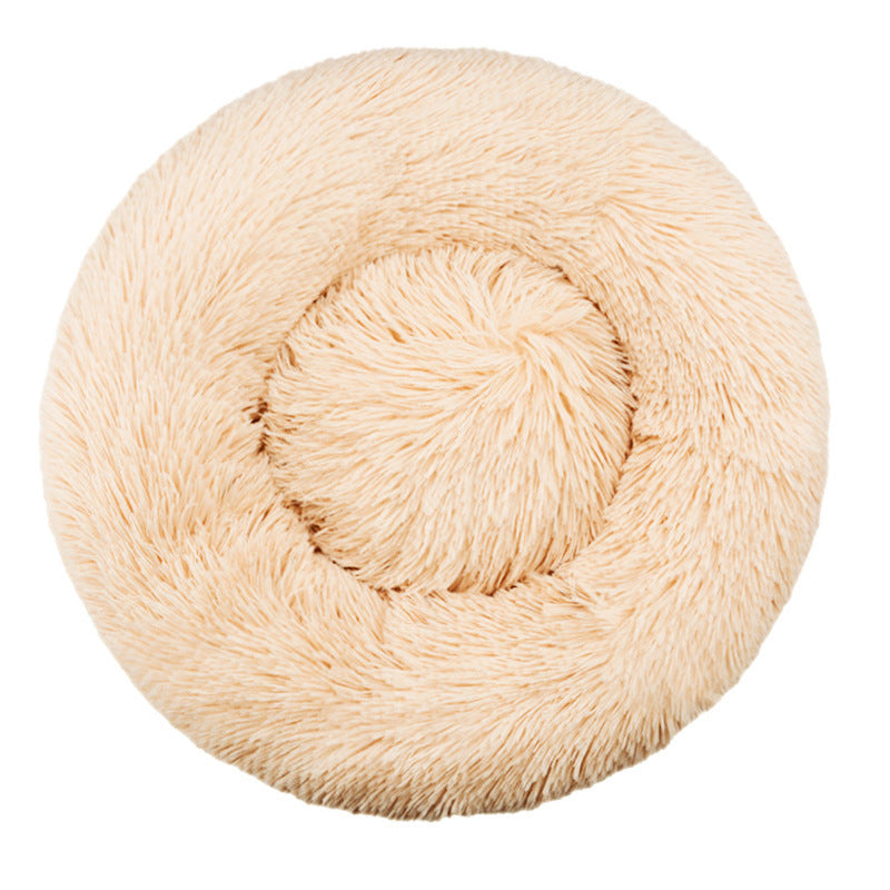 Machine Washable Plush Round Pet Bed