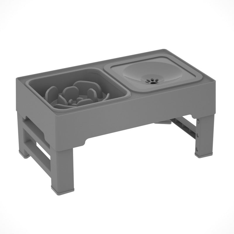 Adjustable Stainless Steel Pet Double Feeding Bowl Stand