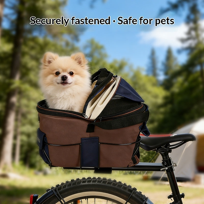 Pet Foldable Canvas Rear Seat Carrier Bag
