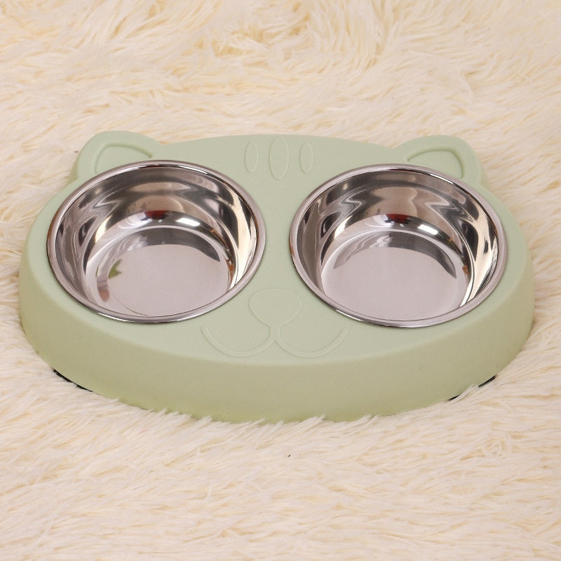Pet Feeding And Drinking Bowl Rice Basin Set