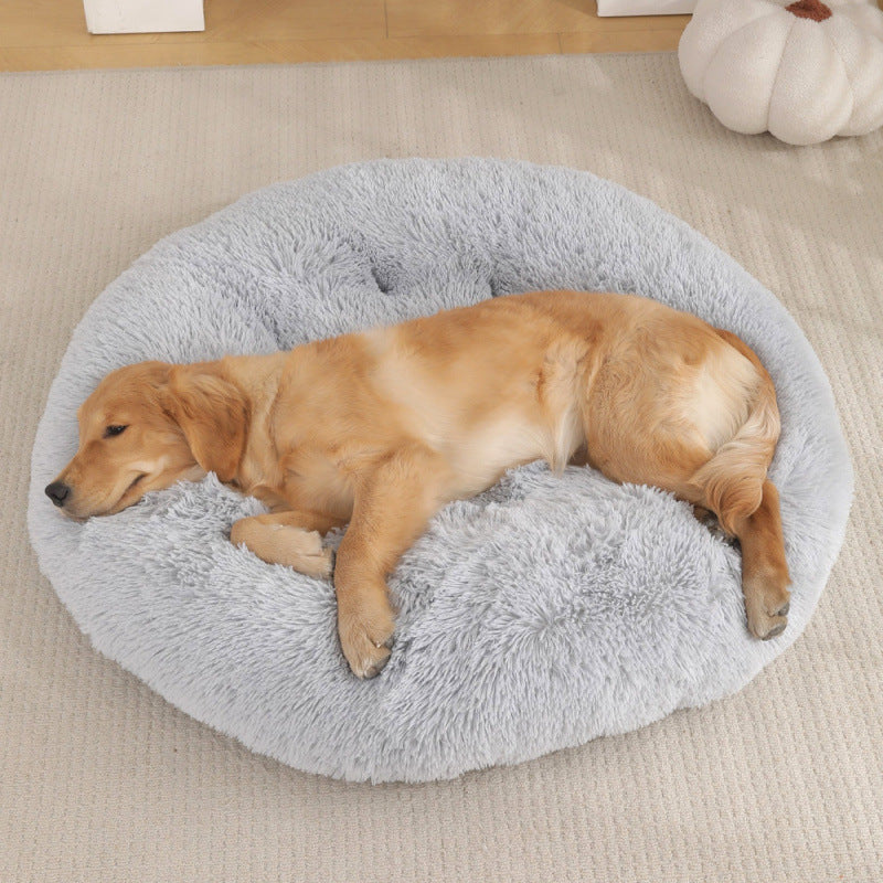 Round Plush Warm Pet Sleep Bed House