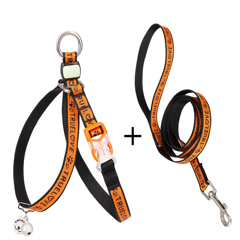 Pet Bell Chest Strap Vest Leash Harness Package Rope