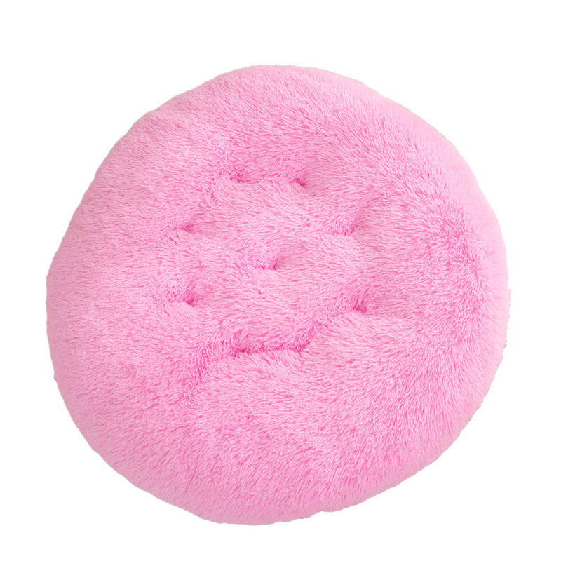Round Plush Warm Pet Sleep Bed House
