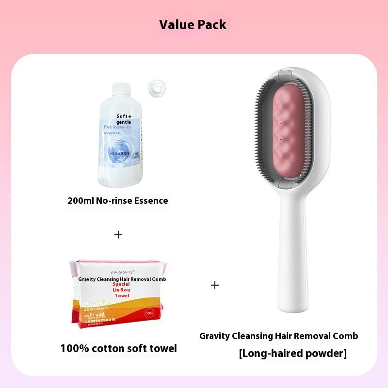 Pet Dematting Grooming Comb Brush With Cleaning Tank