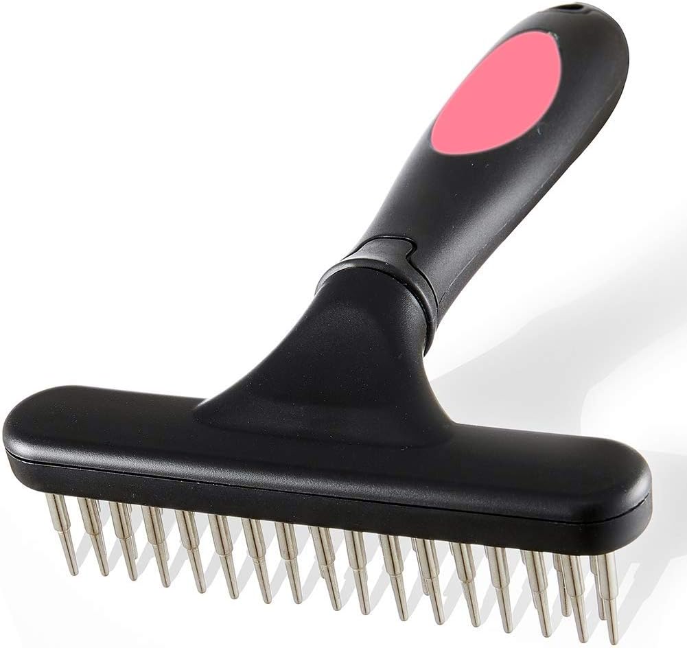 Pet Double Row Rake Shedding And Dematting Comb Tool