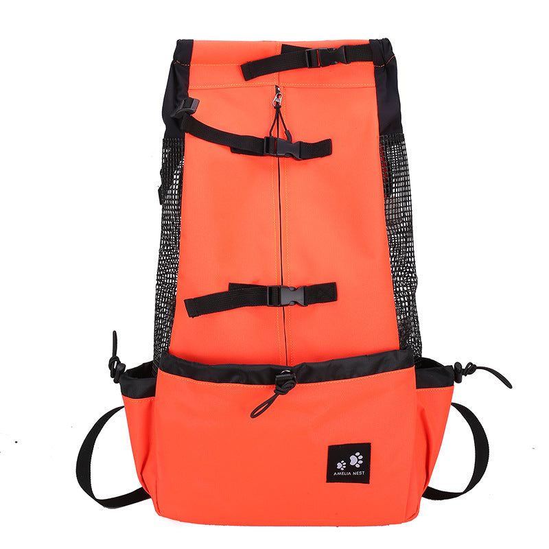 Pet Double Shoulder Backpack Portable Travel Carrier