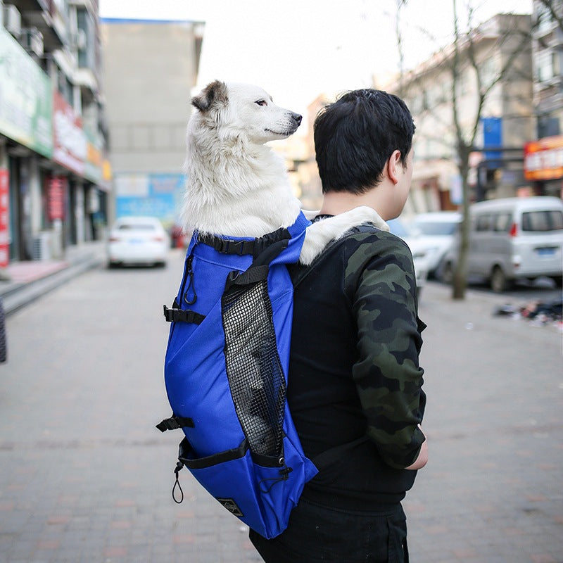Pet Double Shoulder Backpack Portable Travel Carrier