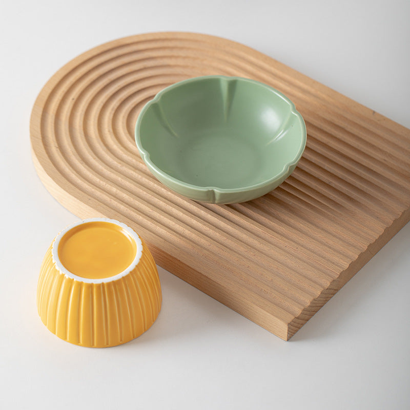 Pet Candy Color Ceramic Feeding Bowl