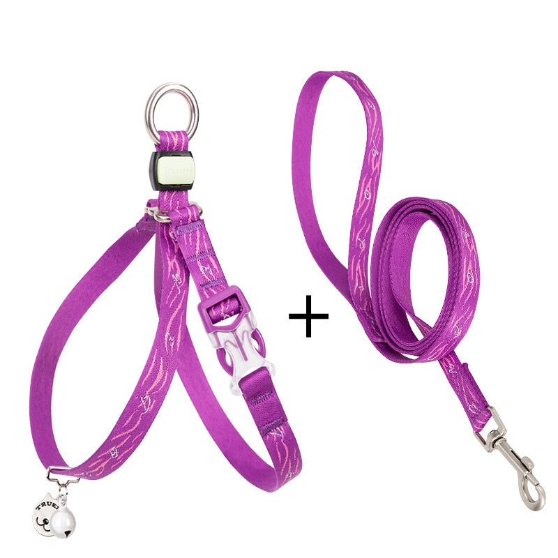 Pet Bell Chest Strap Vest Leash Harness Package Rope