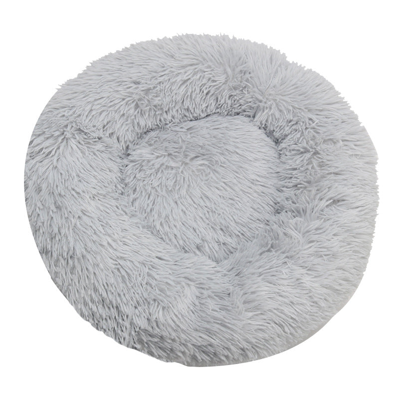 Machine Washable Plush Round Pet Bed