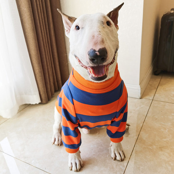 Cute Striped Pet T Shirt Fashionable Simple Comfort Wear
