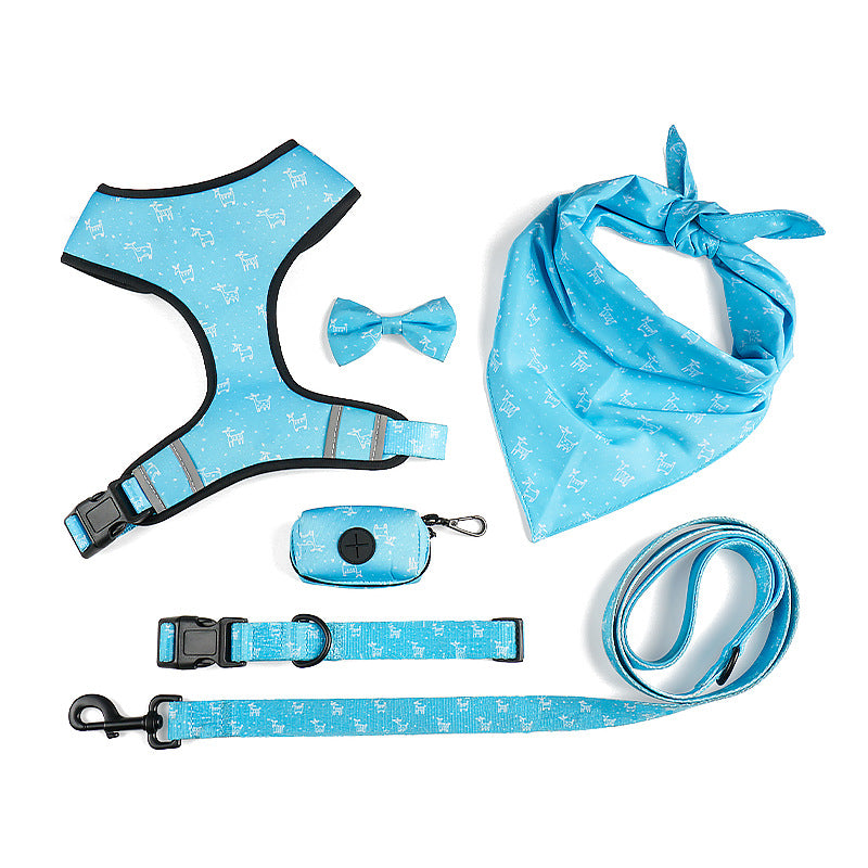 Bow Style Pet Harness Leash Set