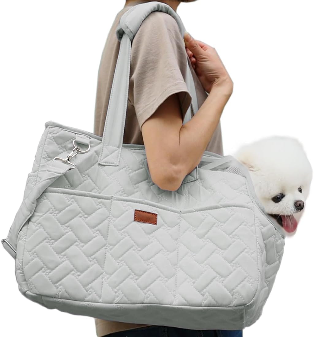 Pet Breathable Mesh Carrier Tote Bag With Pockets