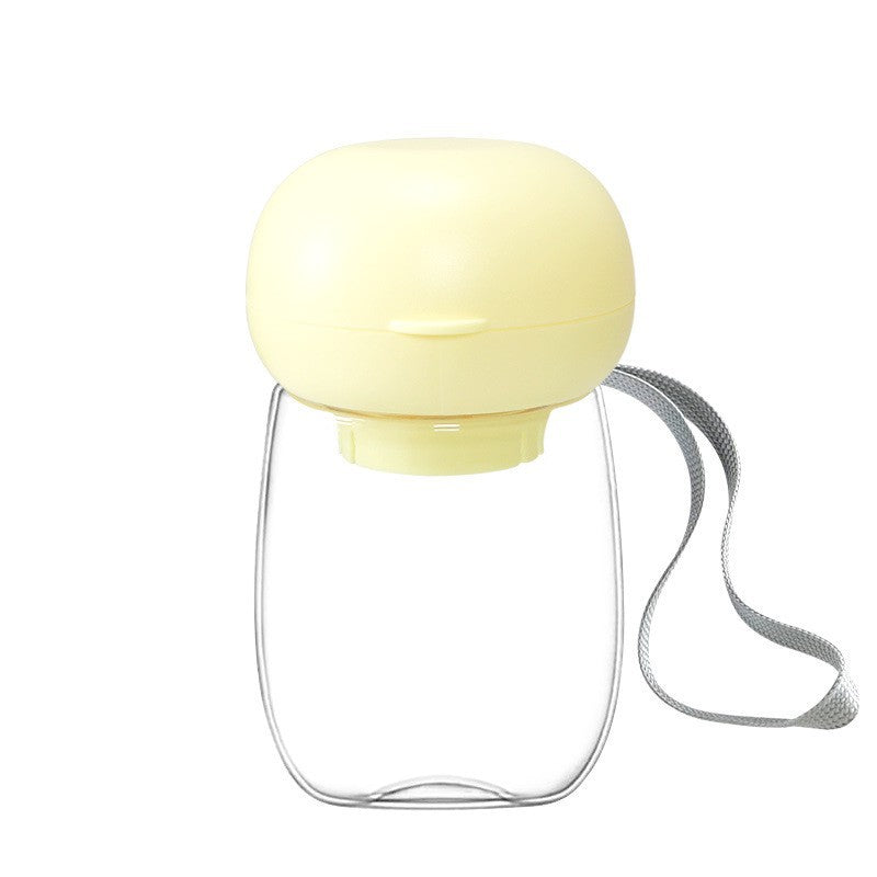 Portable Pet Travel Water Bottle Feeding Cup With Lanyard