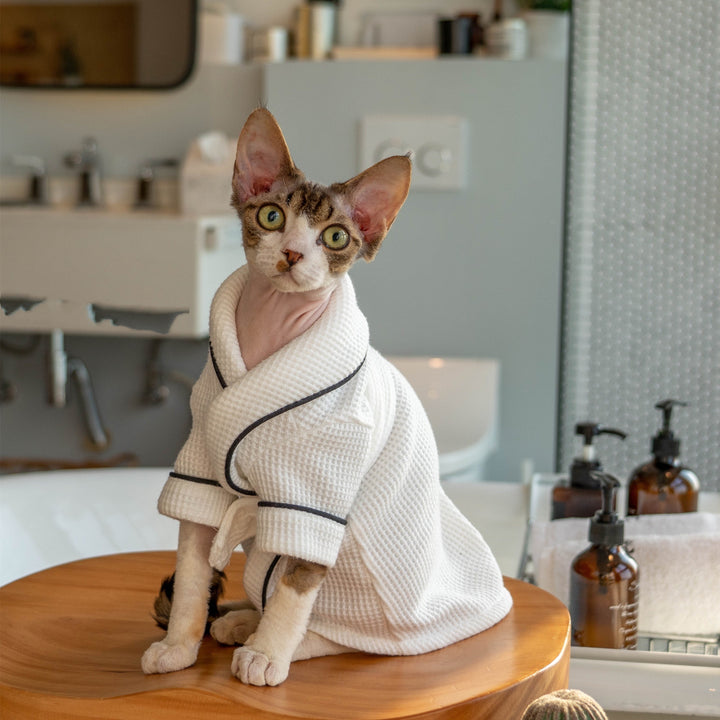 Soft Absorbent Pet Bathrobe And Towel Set