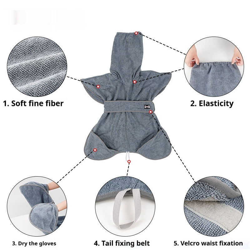 Quick Dry Absorbent Cotton Pet Bath Towel