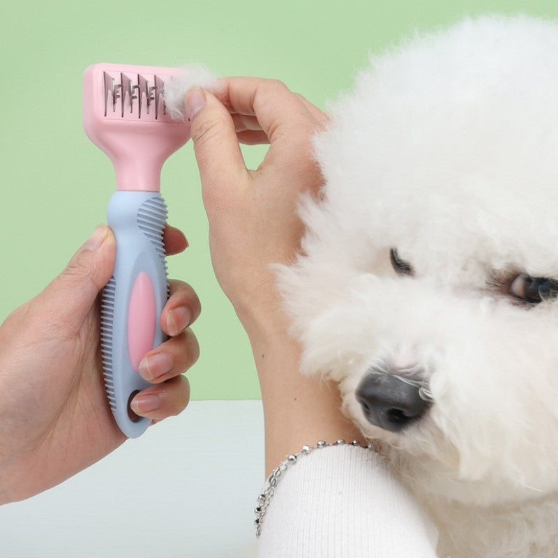 Pet Stainless Steel Grooming Knot Comb Brush Tool