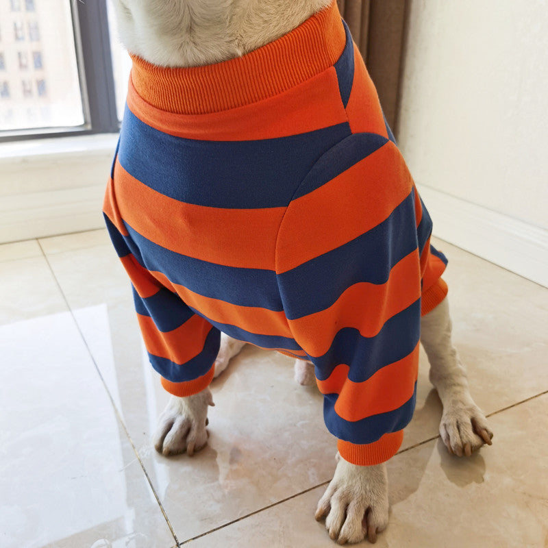 Cute Striped Pet T Shirt Fashionable Simple Comfort Wear