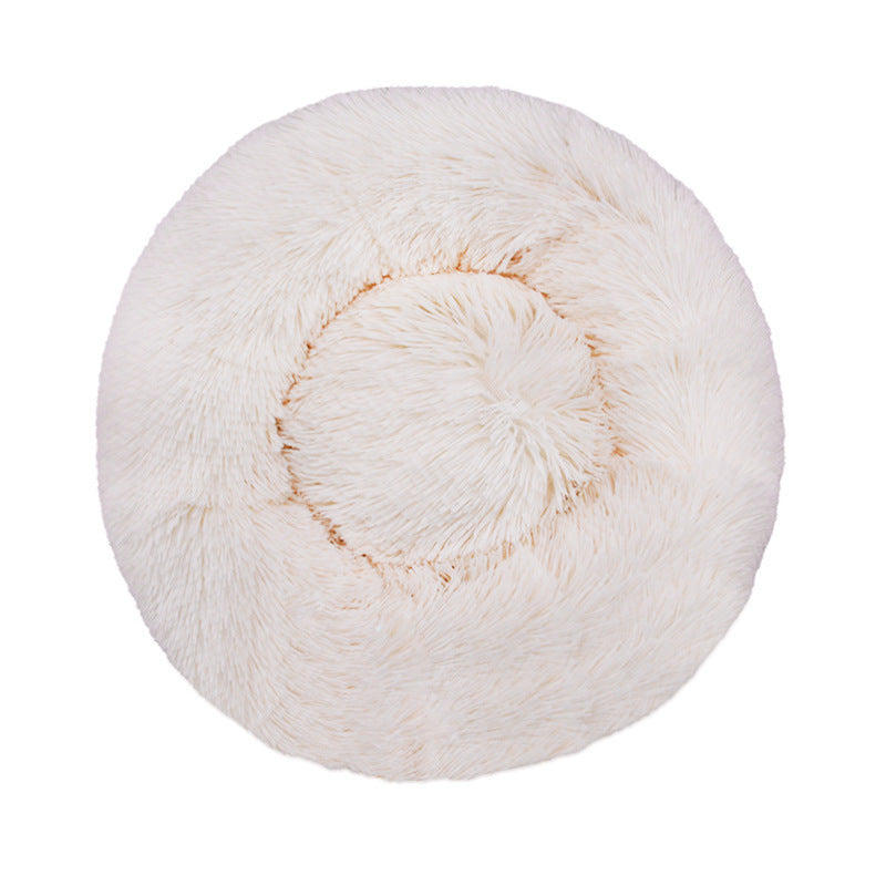Machine Washable Plush Round Pet Bed